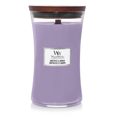 Duża Świeca Amethyst & Amber WoodWick
