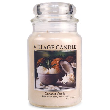 Duża świeca Coconut Vanilla Village Candle