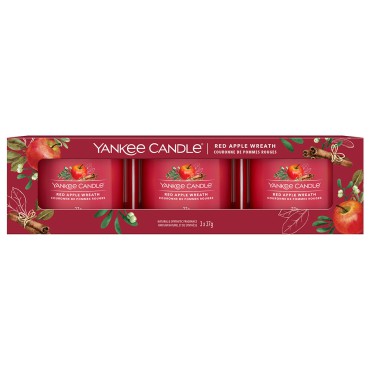 Świece mini 3 pack Red Apple Wreath Yankee Candle