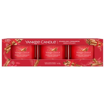 Świece mini 3 pack Sparkling Cinnamon Yankee Candle