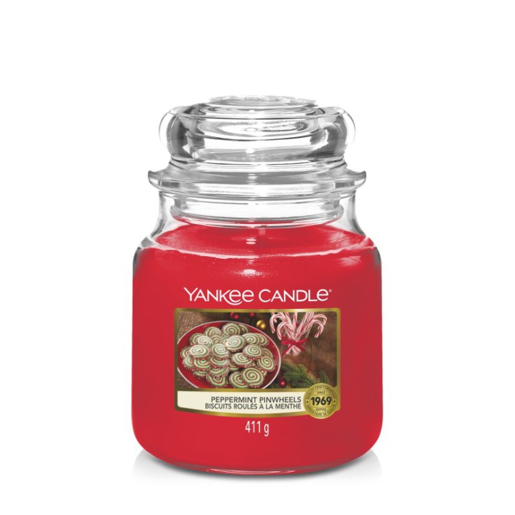 Średnia świeca Peppermint Pinwheels Yankee Candle
