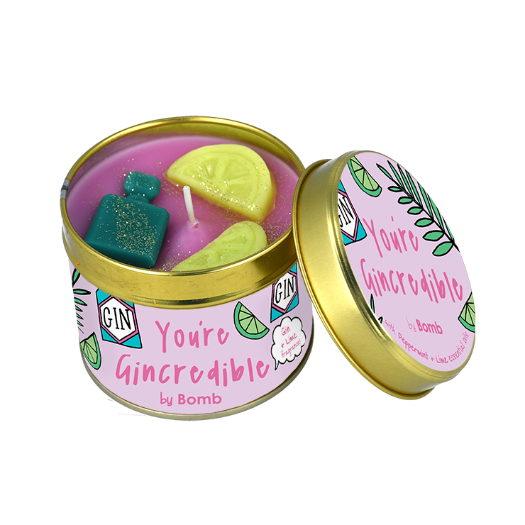 Świeca zapachowa w puszce You're Gincredible Bomb Cosmetics Świeca zapachowa w puszce You're Gincredible Bomb Cosmetics