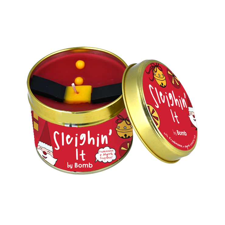 Świeca zapachowa w puszce Sleighin' It Bomb Cosmetics Świeca zapachowa w puszce Sleighin' It Bomb Cosmetics