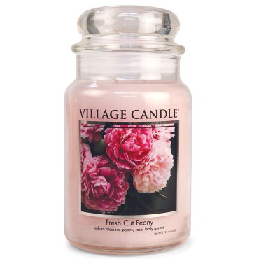 Duża świeca Fresh Cut Peony Village Candle