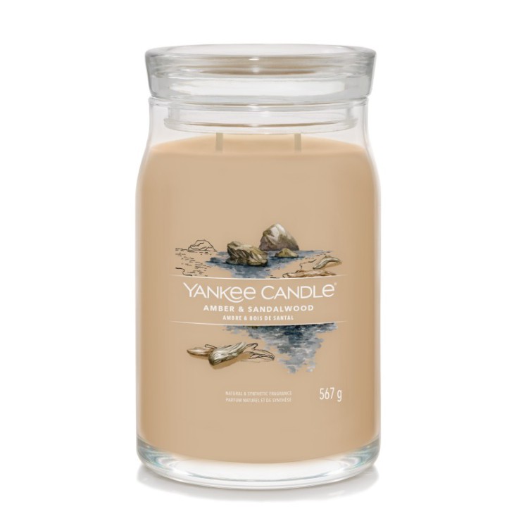Duża świeca Signature Amber & Sandalwood Yankee Candle Duża świeca Signature Amber & Sandalwood Yankee Candle