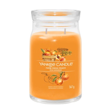 Duża świeca Signature Farm Fresh Peach Yankee Candle