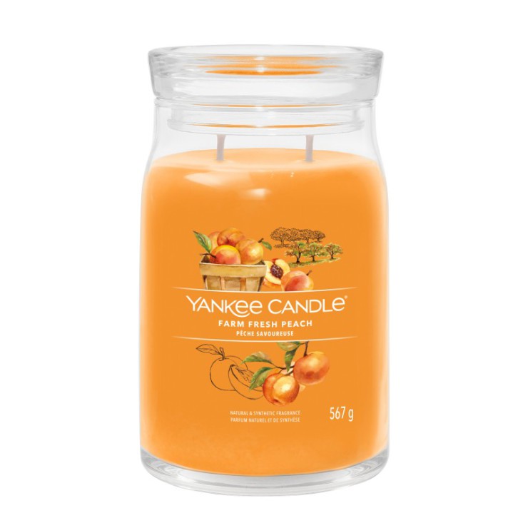 Duża świeca Signature Farm Fresh Peach Yankee Candle Duża świeca Signature Farm Fresh Peach Yankee Candle