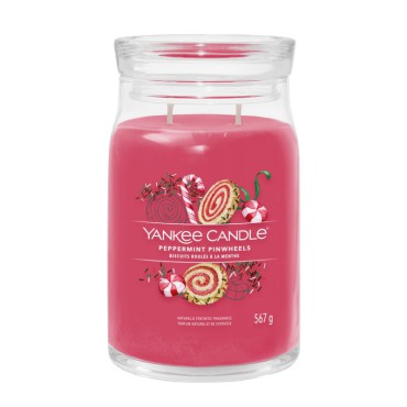 Duża świeca Signature Peppermint Pinwheels Yankee Candle