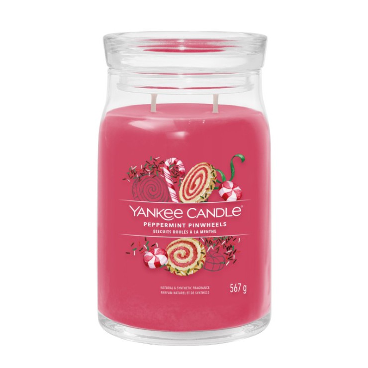 Duża świeca Signature Peppermint Pinwheels Yankee Candle Duża świeca Signature Peppermint Pinwheels Yankee Candle