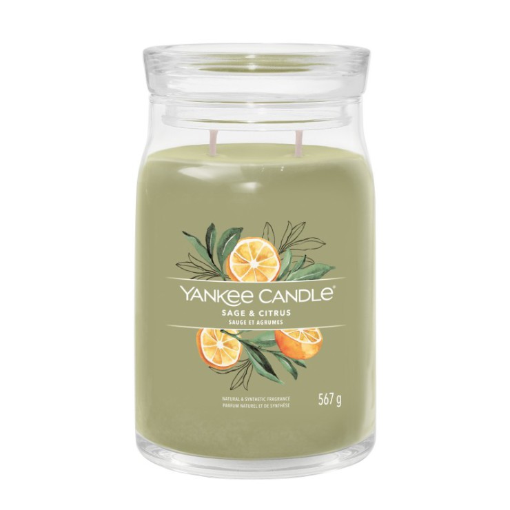 Duża świeca Signature Sage & Citrus Yankee Candle
