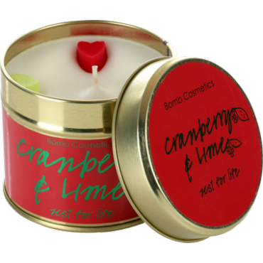 Świeca zapachowa w puszce ŻURAWINA z LIMETKĄ Bomb Cosmetics