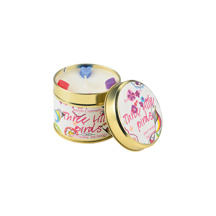 Świeca zapachowa w puszce TRZY MAŁE PTASZKI Bomb Cosmetics Świeca zapachowa w puszce TRZY MAŁE PTASZKI Bomb Cosmetics