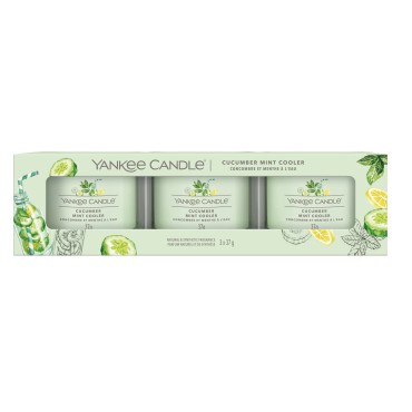 Świeca mini 3 pack Cucumber Mint Cooler Yankee Candle