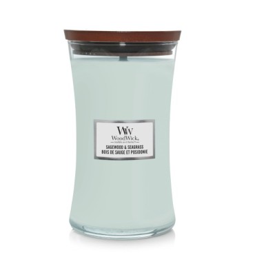 Duża Świeca Sagewood & Seagrass WoodWick
