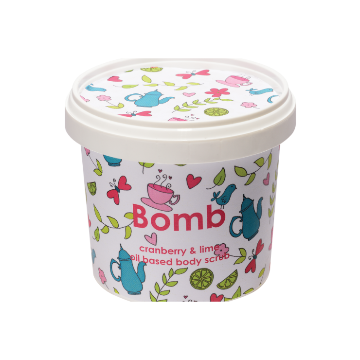 Naturalny peeling pod prysznic ŻURAWINA z LIMETKĄ Bomb Cosmetics