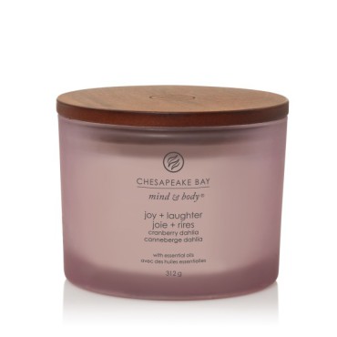 Duża świeca z 3 knotami Joy & Laughter (Cranberry Dahlia) Chesapeake Bay Candle