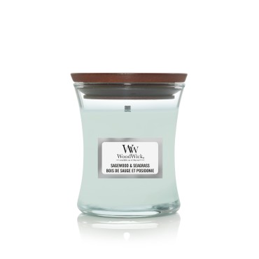 Mała świeca Sagewood & Seagrass WoodWick