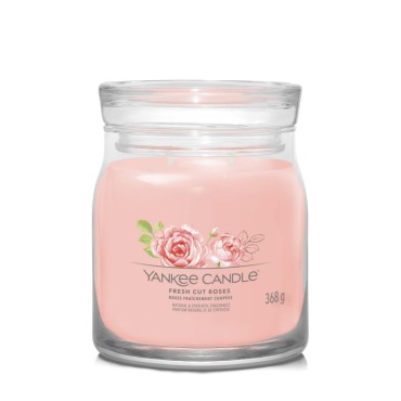 Średnia świeca Signature Fresh Cut Roses Yankee Candle