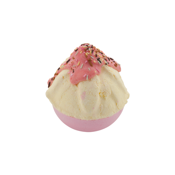 Musująca kula do kąpieli KOKTAJL TRUSKAWKOWO-BANANOWY Bomb Cosmetics Musująca kula do kąpieli KOKTAJL TRUSKAWKOWO-BANANOWY Bomb Cosmetics
