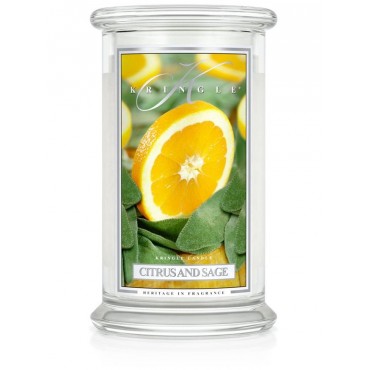 Duża świeca Citrus and Sage Kringle Candle