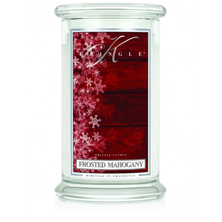 Duża świeca Frosted Mohogany Kringle Candle Duża świeca Frosted Mohogany Kringle Candle