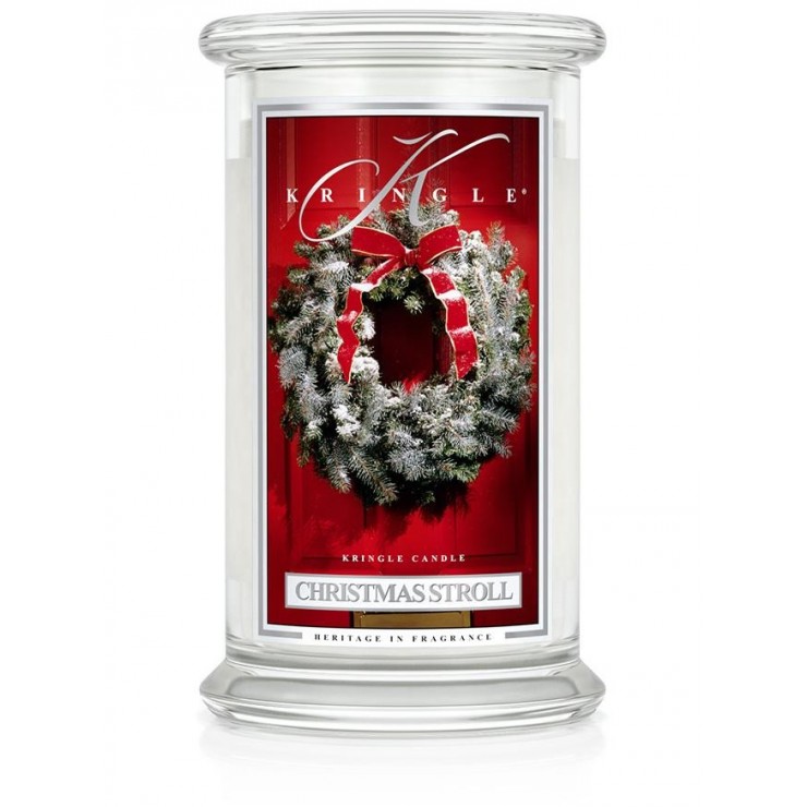Duża świeca Christmas Stroll Kringle Candle Duża świeca Christmas Stroll Kringle Candle