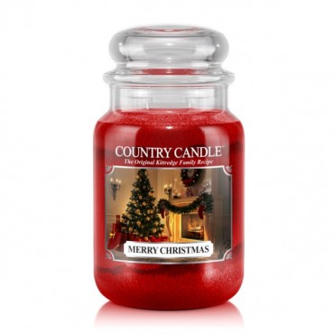 Duża świeca Merry Christmas Country Candle