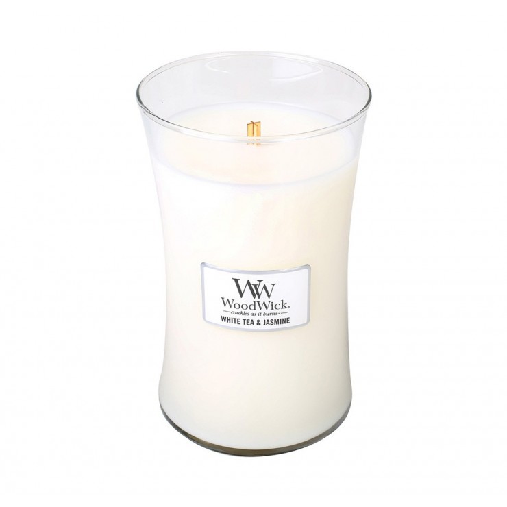 Duża Świeca White Tea & Jasmine WoodWick Duża Świeca White Tea & Jasmine WoodWick