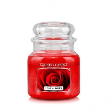 Średnia świeca Love & Roses Country Candle
