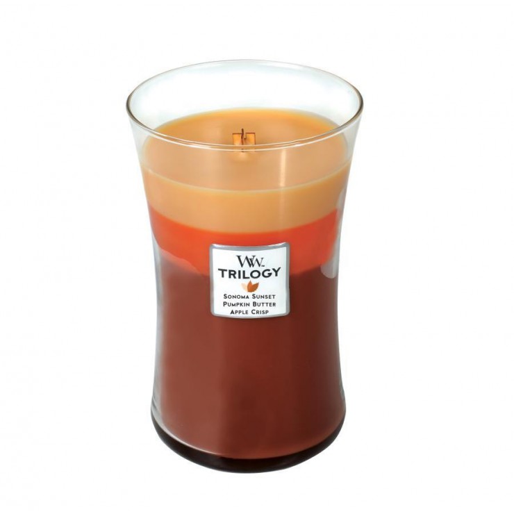 Duża Świeca Trillogy Autumn Comforts WoodWick Duża Świeca Trillogy Autumn Comforts WoodWick