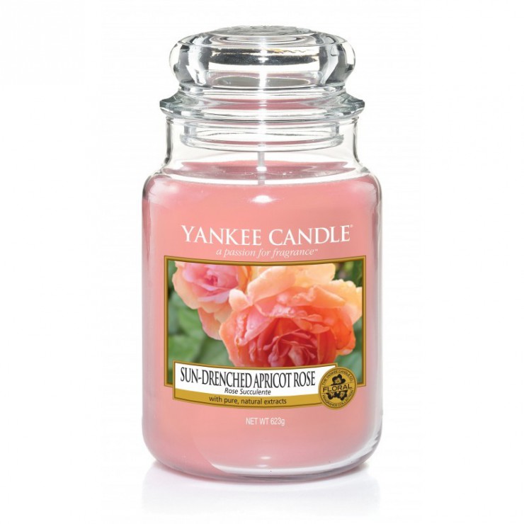 Duża świeca Sun-Drenched Apricot Rose Yankee Candle Duża świeca Sun-Drenched Apricot Rose Yankee Candle