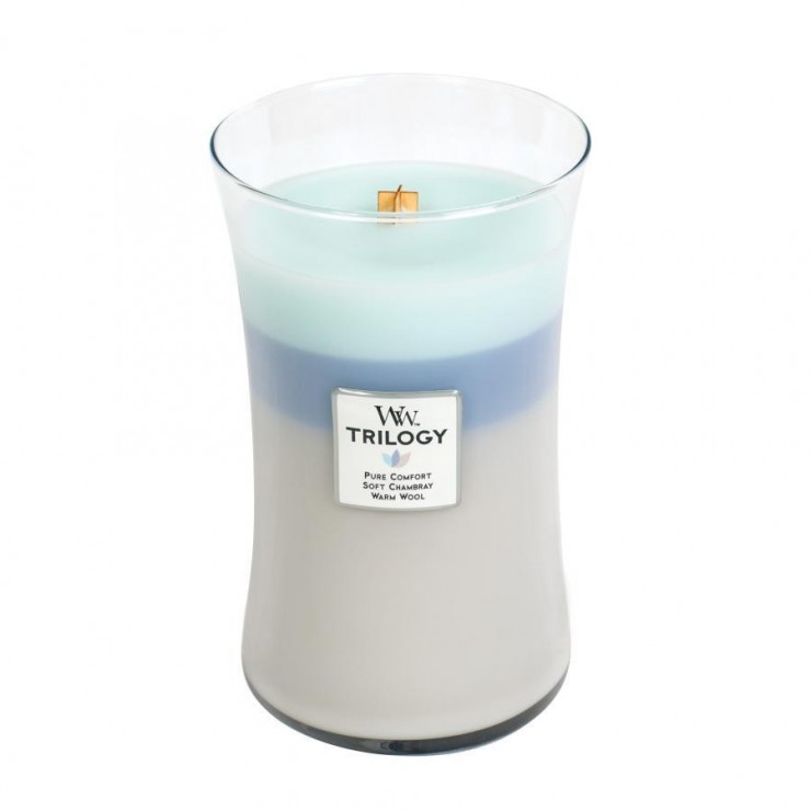 Duża Świeca Trilogy Woven Comforts WoodWick Duża Świeca Trilogy Woven Comforts WoodWick