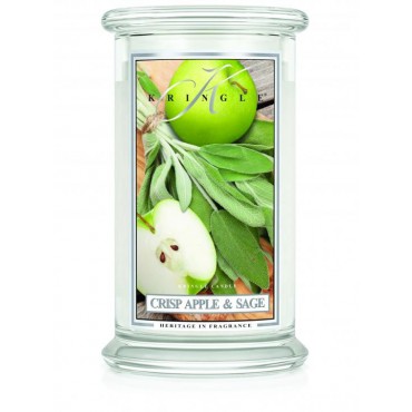 Duża świeca Crisp Apple and Sage Kringle Candle