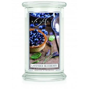 Duża świeca Lavender Blueberry Kringle Candle