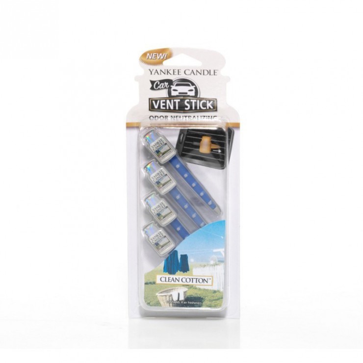 Car Vent Stick Clean Cotton Yankee Candle Car Vent Stick Clean Cotton Yankee Candle