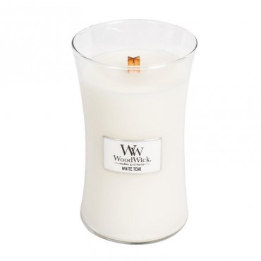 Duża Świeca White Teak WoodWick