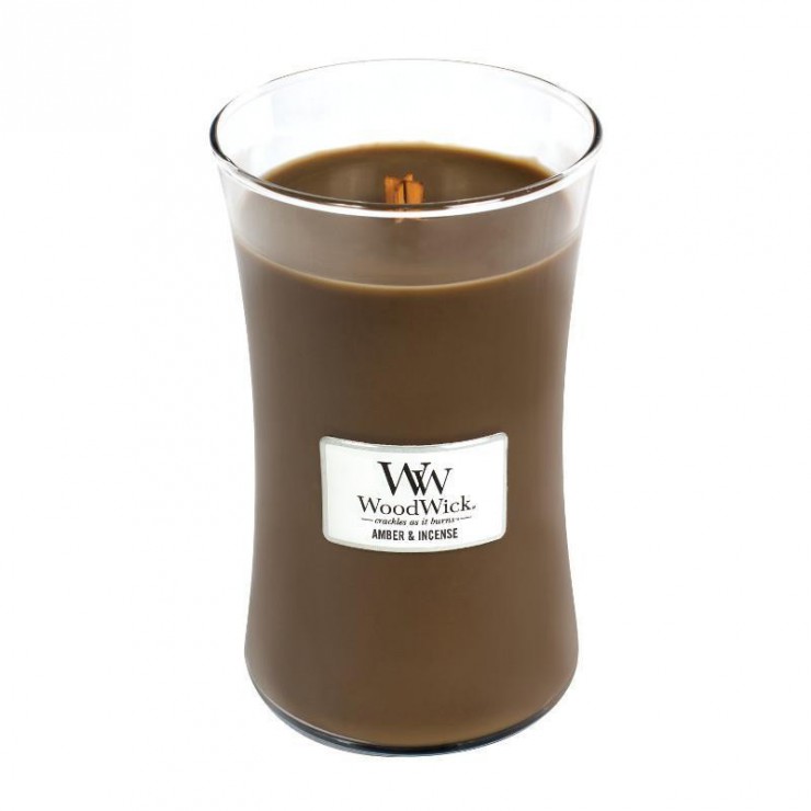 Duża Świeca Amber & Incense WoodWick Duża Świeca Amber & Incense WoodWick