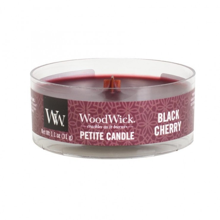 Świeca Petite Black Cherry WoodWick Świeca Petite Black Cherry WoodWick