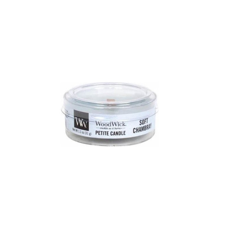 Świeca Petite Soft ChambrayWoodWick Świeca Petite Soft ChambrayWoodWick