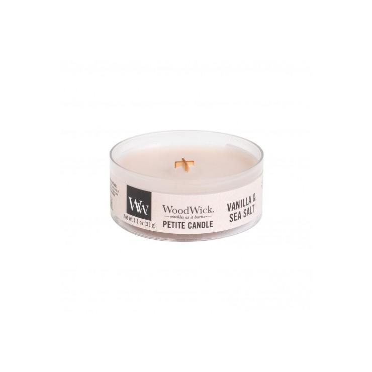 Świeca Petite Vanilla & Sea Salt WoodWick Świeca Petite Vanilla & Sea Salt WoodWick
