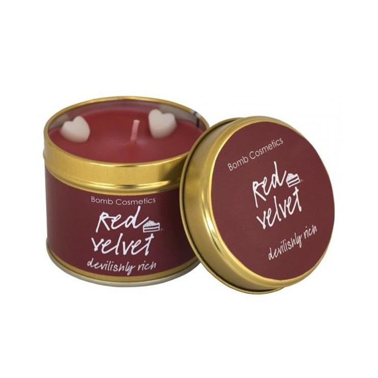 Świeca zapachowa w puszce RED VELVET Bomb Cosmetics Świeca zapachowa w puszce RED VELVET Bomb Cosmetics