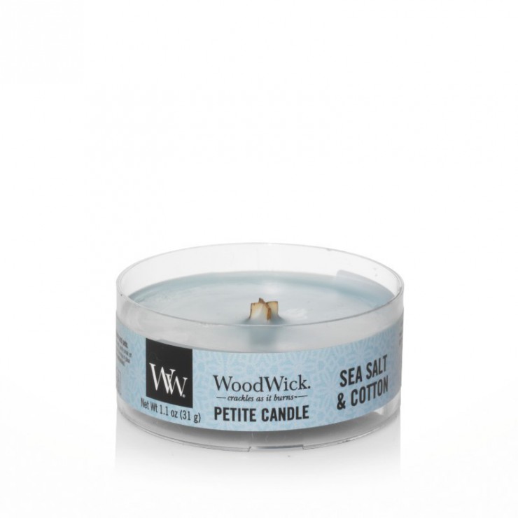 Świeca Petite Sea Salt & Cotton WoodWick Świeca Petite Sea Salt & Cotton WoodWick