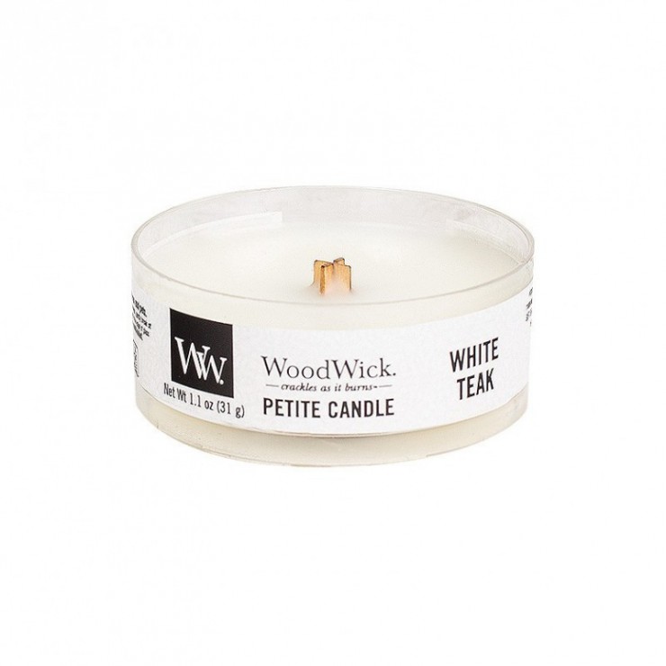 Świeca Petite White Teak WoodWick Świeca Petite White Teak WoodWick