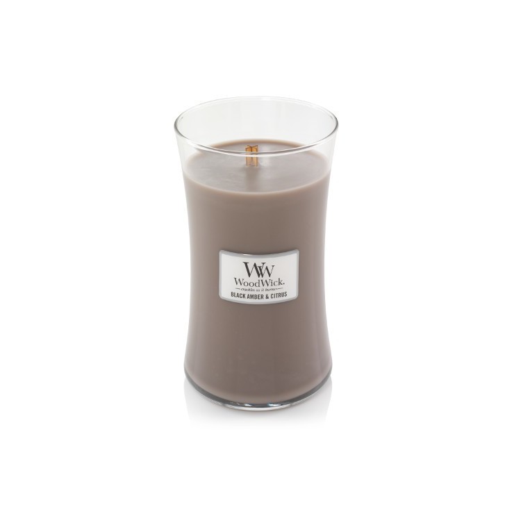 Duża Świeca Black Amber & Citrus WoodWick Duża Świeca Black Amber & Citrus WoodWick