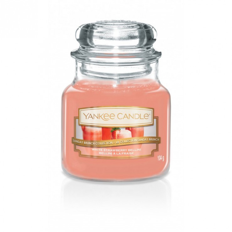 Mała świeca White Strawberry Bellini Yankee Candle Mała świeca White Strawberry Bellini Yankee Candle