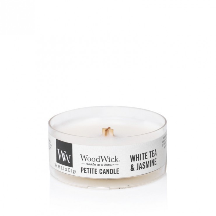 Świeca Petite White Tea & Jasmine WoodWick Świeca Petite White Tea & Jasmine WoodWick