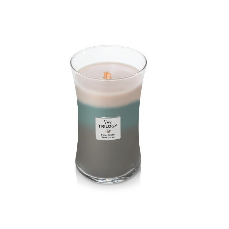 Duża Świeca Trilogy Ocean Breeze WoodWick Duża Świeca Trilogy Ocean Breeze WoodWick