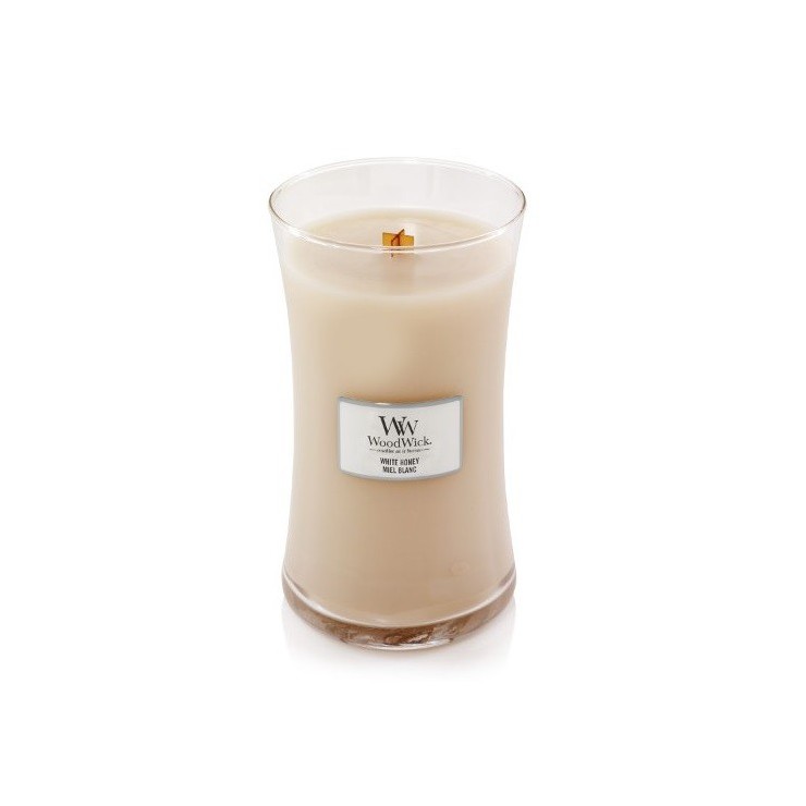 Duża Świeca White Honey WoodWick