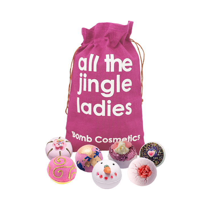 Zestaw upominkowy worek św. Mikołaja All The Jingle Ladies Bomb Cosmetics Zestaw upominkowy worek św. Mikołaja All The Jingle Ladies Bomb Cosmetics