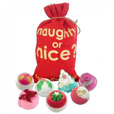 Zestaw upominkowy worek Św. Mikołaja BYŁEŚ GRZECZNY? Naughty or Nice Bomb Cosmetics